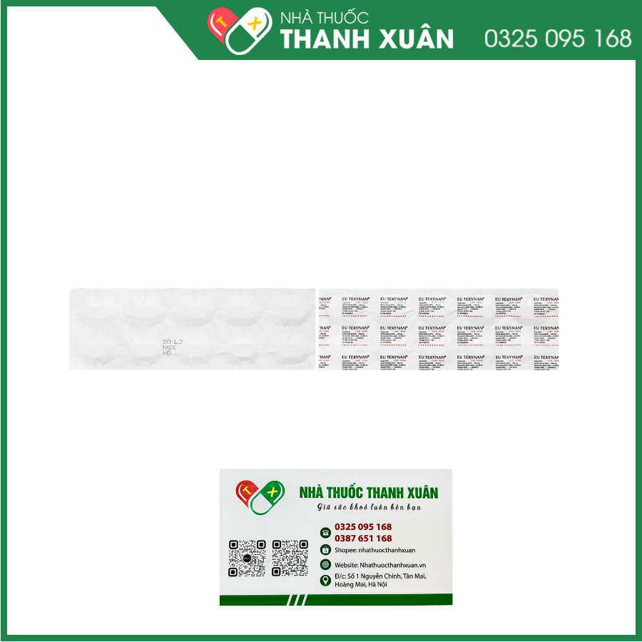 Viên đặt âm đạo Eu Tekynan điều trị viêm âm đạo